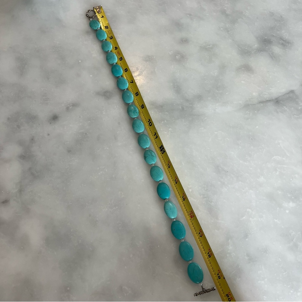 Turquoise stone necklace. - Picture 6 of 6